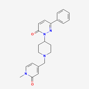 2-{1-[(1-Methyl-2-oxo-1,2-dihydropyridin-4-yl)methyl]piperidin-4-yl}-6-phenyl-2,3-dihydropyridazin-3-one