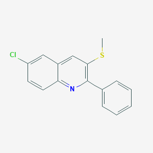 molecular formula C16H12ClNS B2731261 6-Chloro-2-phenyl-3-quinolinyl methyl sulfide CAS No. 400079-68-7
