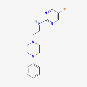 molecular formula C16H20BrN5 B2731268 5-Bromo-N-[2-(4-phenylpiperazin-1-yl)ethyl]pyrimidin-2-amine CAS No. 2380009-49-2