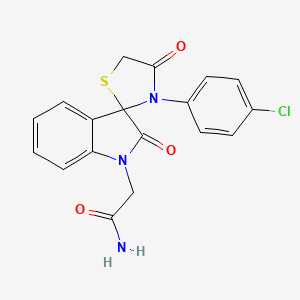 2-[3'-(4-chlorophenyl)-2,4'-dioxospiro[indole-3,2'-[1,3]thiazolidin]-1(2H)-yl]acetamide