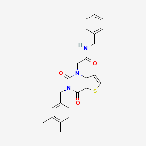 molecular formula C24H23N3O3S B2731276 N-benzyl-2-{3-[(3,4-dimethylphenyl)methyl]-2,4-dioxo-1H,2H,3H,4H-thieno[3,2-d]pyrimidin-1-yl}acetamide CAS No. 1252858-23-3