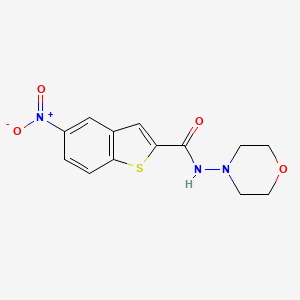 molecular formula C13H13N3O4S B2731277 N-吗啉-5-硝基-1-苯并噻吩-2-甲酰胺 CAS No. 477847-40-8