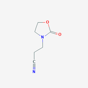 molecular formula C6H8N2O2 B2731278 N-(2-Cyanoethyl)oxazolidinone CAS No. 65195-19-9