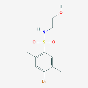 molecular formula C10H14BrNO3S B273128 4-bromo-N-(2-hydroxyethyl)-2,5-dimethylbenzenesulfonamide 