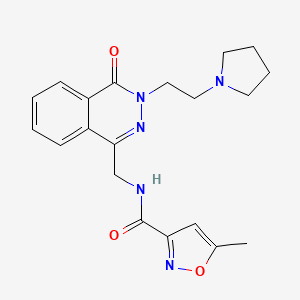 5-methyl-N-((4-oxo-3-(2-(pyrrolidin-1-yl)ethyl)-3,4-dihydrophthalazin-1-yl)methyl)isoxazole-3-carboxamide