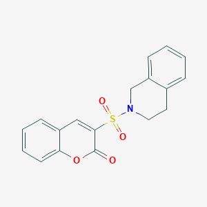 molecular formula C18H15NO4S B2731283 3-(3,4-二氢异喹啉-2(1H)-基磺酰)-2H-香豆素-2-酮 CAS No. 950281-19-3