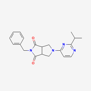 5-Benzyl-2-(2-propan-2-ylpyrimidin-4-yl)-1,3,3a,6a-tetrahydropyrrolo[3,4-c]pyrrole-4,6-dione
