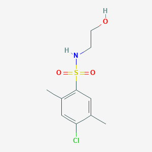 molecular formula C10H14ClNO3S B273129 4-chloro-N-(2-hydroxyethyl)-2,5-dimethylbenzenesulfonamide 