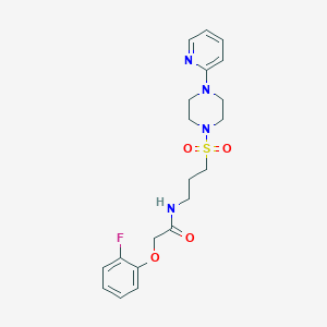 2-(2-fluorophenoxy)-N-(3-((4-(pyridin-2-yl)piperazin-1-yl)sulfonyl)propyl)acetamide