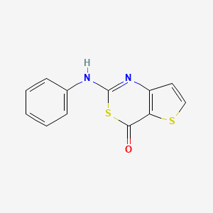 molecular formula C12H8N2OS2 B2731295 2-Anilinothieno[3,2-d][1,3]thiazin-4-one CAS No. 892276-14-1