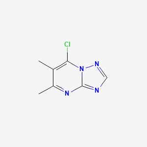 molecular formula C7H7ClN4 B2731298 7-Chloro-5,6-dimethyl-[1,2,4]triazolo[1,5-a]pyrimidine CAS No. 89793-29-3