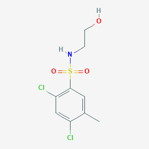 molecular formula C9H11Cl2NO3S B273130 2,4-dichloro-N-(2-hydroxyethyl)-5-methylbenzenesulfonamide 