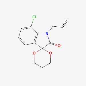 molecular formula C14H14ClNO3 B2731301 1'-Allyl-7'-chlorospiro[[1,3]dioxane-2,3'-indolin]-2'-one CAS No. 883640-37-7