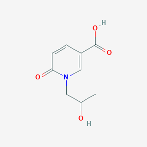 molecular formula C9H11NO4 B2731304 1-(2-Hydroxypropyl)-6-oxo-1,6-dihydropyridine-3-carboxylic acid CAS No. 1480223-23-1