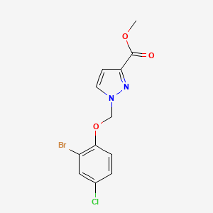 methyl 1-[(2-bromo-4-chlorophenoxy)methyl]-1H-pyrazole-3-carboxylate