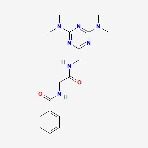 N-(2-(((4,6-bis(dimethylamino)-1,3,5-triazin-2-yl)methyl)amino)-2-oxoethyl)benzamide