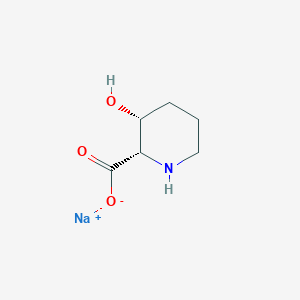 molecular formula C6H10NNaO3 B2731316 Sodium;(2S,3R)-3-hydroxypiperidine-2-carboxylate CAS No. 2138256-54-7