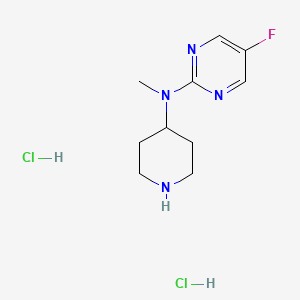 molecular formula C10H17Cl2FN4 B2731317 5-Fluoro-N-methyl-N-(piperidin-4-yl)pyrimidin-2-amine dihydrochloride CAS No. 2379946-65-1