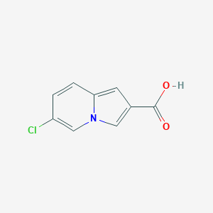 molecular formula C9H6ClNO2 B2731335 6-Chloroindolizine-2-carboxylic acid CAS No. 1206974-04-0