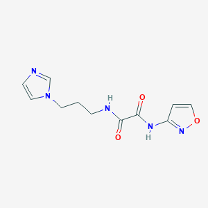 molecular formula C11H13N5O3 B2731342 N1-(3-(1H-imidazol-1-yl)propyl)-N2-(isoxazol-3-yl)oxalamide CAS No. 920238-55-7