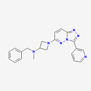 molecular formula C21H21N7 B2731343 N-Benzyl-N-methyl-1-(3-pyridin-3-yl-[1,2,4]triazolo[4,3-b]pyridazin-6-yl)azetidin-3-amine CAS No. 2379972-90-2