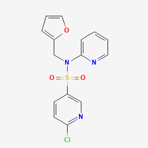 6-chloro-N-[(furan-2-yl)methyl]-N-(pyridin-2-yl)pyridine-3-sulfonamide