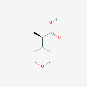 molecular formula C8H14O3 B2731348 (2R)-2-(oxan-4-yl)propanoic acid CAS No. 2248200-37-3
