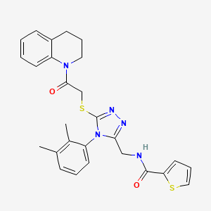 N-{[4-(2,3-dimethylphenyl)-5-{[2-oxo-2-(1,2,3,4-tetrahydroquinolin-1-yl)ethyl]sulfanyl}-4H-1,2,4-triazol-3-yl]methyl}thiophene-2-carboxamide