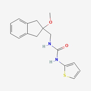 molecular formula C16H18N2O2S B2731353 1-((2-methoxy-2,3-dihydro-1H-inden-2-yl)methyl)-3-(thiophen-2-yl)urea CAS No. 2034411-86-2