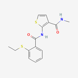 molecular formula C15H16N2O2S2 B2731364 2-(2-(乙硫基)苯甲酰胺)-N-甲基噻吩-3-甲酰胺 CAS No. 898458-85-0