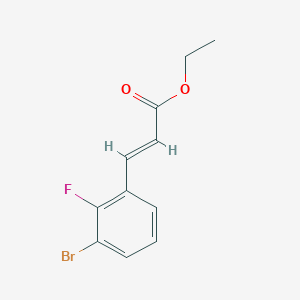 molecular formula C11H10BrFO2 B2731380 Ethyl 3-(3-bromo-2-fluorophenyl)prop-2-enoate CAS No. 2035422-00-3