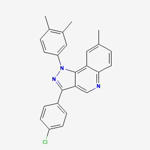 3-(4-chlorophenyl)-1-(3,4-dimethylphenyl)-8-methyl-1H-pyrazolo[4,3-c]quinoline