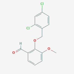 molecular formula C15H12Cl2O3 B2731389 2-[(2,4-Dichlorobenzyl)oxy]-3-methoxybenzaldehyde CAS No. 433240-98-3