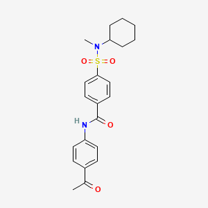 N-(4-acetylphenyl)-4-(N-cyclohexyl-N-methylsulfamoyl)benzamide