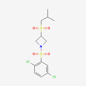 molecular formula C13H17Cl2NO4S2 B2731398 1-((2,5-Dichlorophenyl)sulfonyl)-3-(isobutylsulfonyl)azetidine CAS No. 1705396-08-2