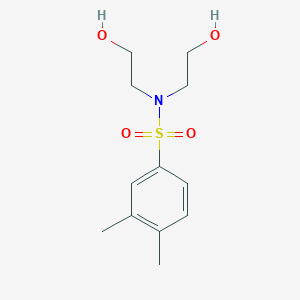 molecular formula C12H19NO4S B273146 N,N-bis(2-hydroxyethyl)-3,4-dimethylbenzenesulfonamide 