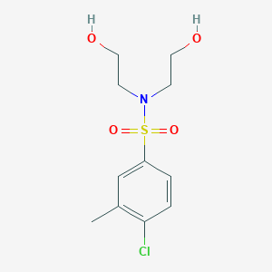 molecular formula C11H16ClNO4S B273147 4-chloro-N,N-bis(2-hydroxyethyl)-3-methylbenzenesulfonamide 