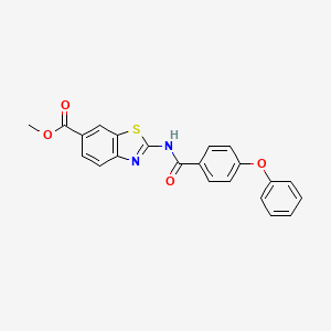 molecular formula C22H16N2O4S B2731482 Methyl 2-(4-phenoxybenzamido)benzo[d]thiazole-6-carboxylate CAS No. 887902-86-5