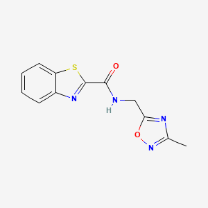 molecular formula C12H10N4O2S B2731506 N-((3-甲基-1,2,4-噁二唑-5-基)甲基)苯并[d]噻唑-2-甲酰胺 CAS No. 1206997-09-2