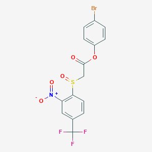 molecular formula C15H9BrF3NO5S B2731511 (4-溴苯基) 2-[2-硝基-4-(三氟甲基)苯基]亚砜基乙酸酯 CAS No. 957400-03-2