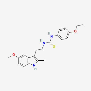 molecular formula C21H25N3O2S B2731512 1-(4-乙氧基苯基)-3-(2-(5-甲氧基-2-甲基-1H-吲哚-3-基)乙基)硫脲 CAS No. 847390-11-8