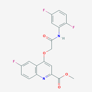 molecular formula C19H13F3N2O4 B2731513 N-(3,4-dimethylphenyl)-4-{[2,3-dioxo-4-(pyridin-2-ylmethyl)piperazin-1-yl]methyl}benzamide CAS No. 1358417-29-4