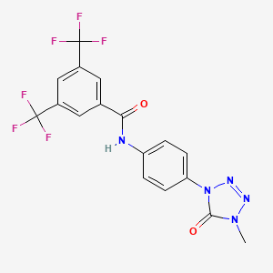 molecular formula C17H11F6N5O2 B2731545 N-(4-(4-methyl-5-oxo-4,5-dihydro-1H-tetrazol-1-yl)phenyl)-3,5-bis(trifluoromethyl)benzamide CAS No. 1396875-72-1