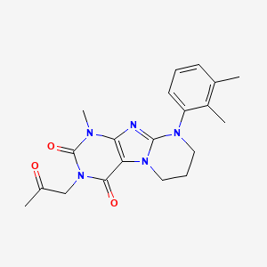molecular formula C20H23N5O3 B2731549 9-(2,3-二甲基苯基)-1-甲基-3-(2-氧代丙基)-6,7,8,9-四氢嘧啶并[2,1-f]嘧啶-2,4(1H,3H)-二酮 CAS No. 923481-66-7