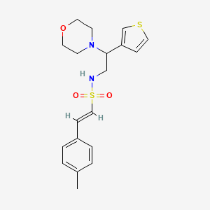 molecular formula C19H24N2O3S2 B2731551 (E)-N-(2-morpholino-2-(thiophen-3-yl)ethyl)-2-(p-tolyl)ethenesulfonamide CAS No. 1396890-07-5