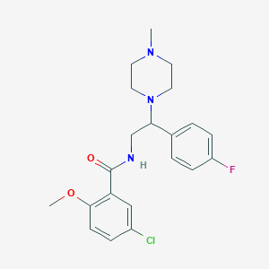 5-chloro-N-[2-(4-fluorophenyl)-2-(4-methylpiperazin-1-yl)ethyl]-2-methoxybenzamide