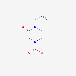 molecular formula C13H22N2O3 B2731564 叔丁基 4-(2-甲基丙-2-烯基)-3-氧代哌嗪-1-甲酸酯 CAS No. 2460750-65-4