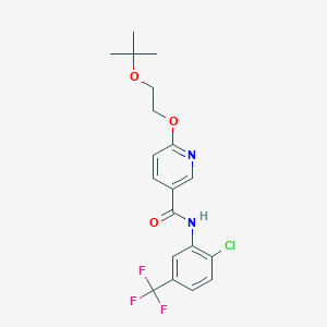 B2731565 6-(2-(tert-butoxy)ethoxy)-N-(2-chloro-5-(trifluoromethyl)phenyl)nicotinamide CAS No. 2034499-95-9