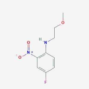 molecular formula C9H11FN2O3 B2731567 4-氟-N-(2-甲氧基乙基)-2-硝基苯胺 CAS No. 1233955-11-7