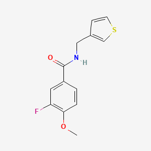 molecular formula C13H12FNO2S B2731569 3-氟-4-甲氧基-N-(噻吩-3-基甲基)苯甲酰胺 CAS No. 1797241-85-0